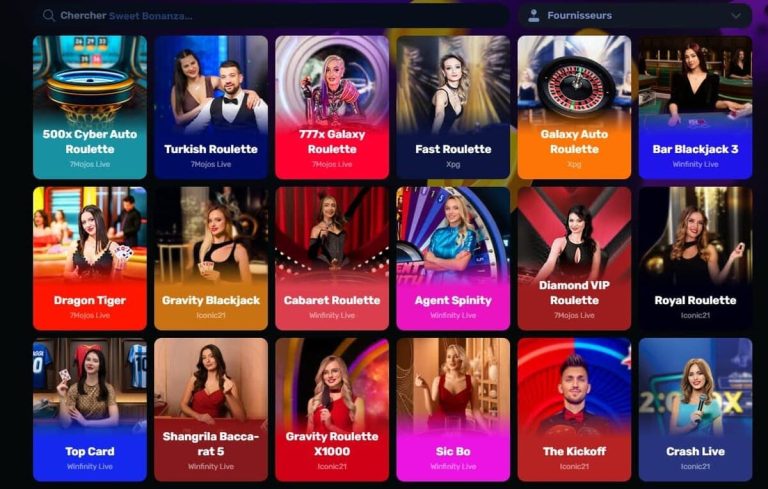 Wino Casino jeux live